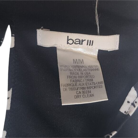 Bar III halter sleeveless black and white art deco skater dress medium - Picture 6 of 9